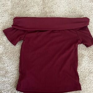 Shein dazy burgundy off the shoulder blouse. Very elegant and flattering